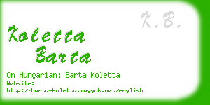 koletta barta business card